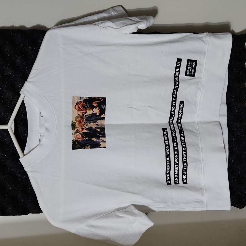 Burberry London White Distorted Photo T-Shirt